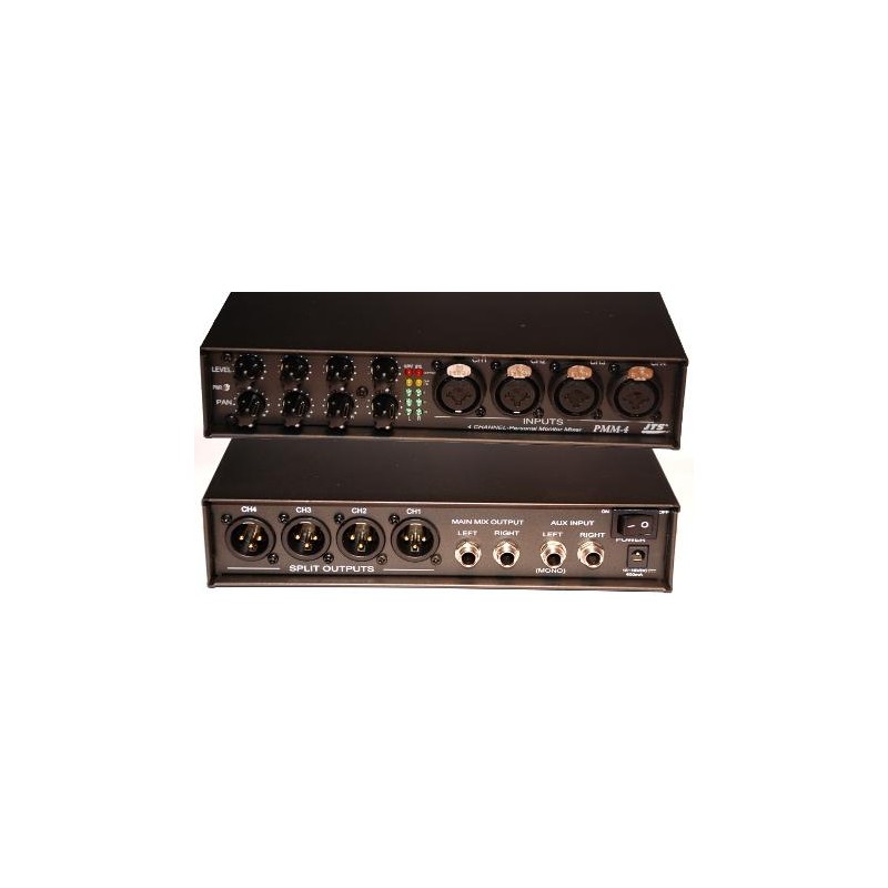 Outlet JTS PMM-4 Czterokanałowy mikser monitorowy, ze spliterem.